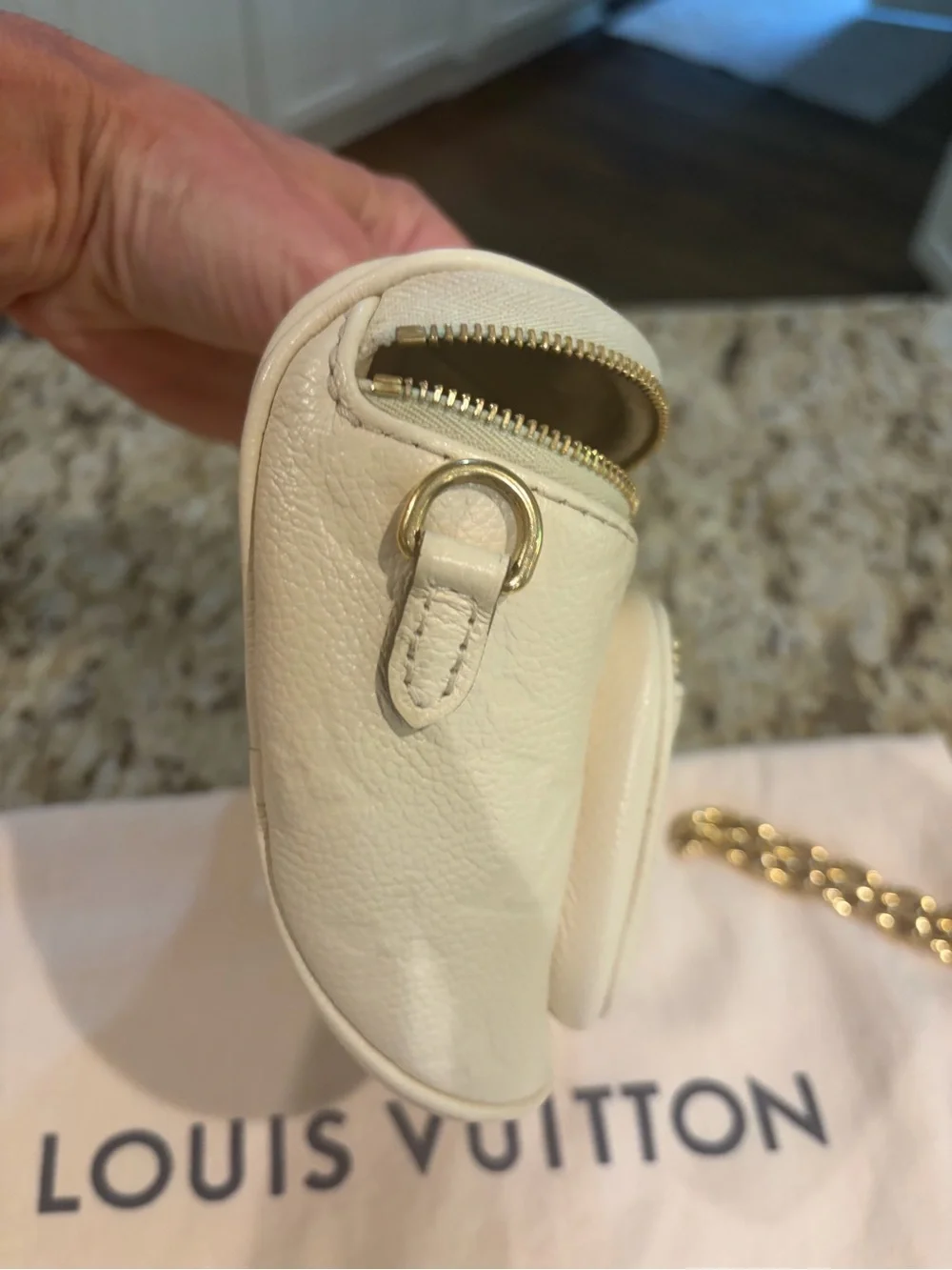 Louis Vuitton Cream Monogram Empreinte Crossbody Bumbag